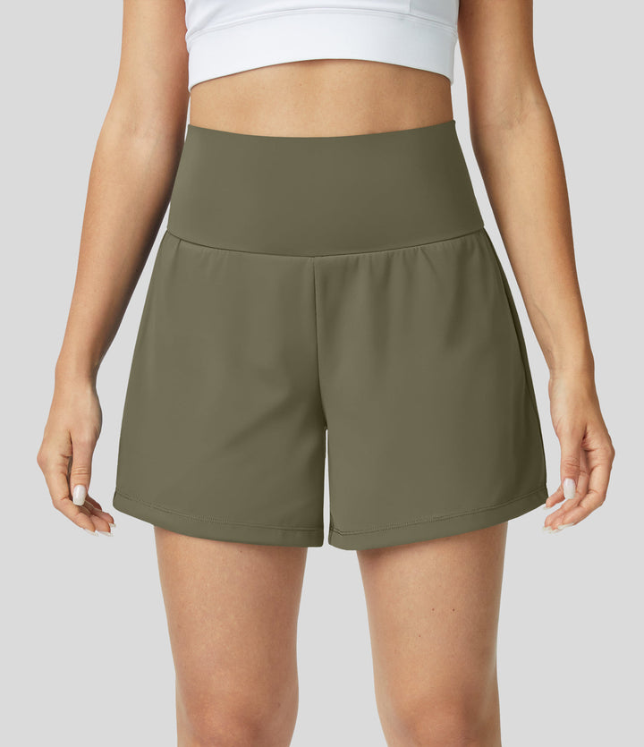 Luigia | 2 in 1 Yoga Shorts für Damen mit Hoher Taille und schmaler Passform