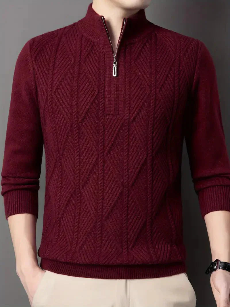Brit und Boho | Der Everest Kabelstrickpullover mit Stehkragen