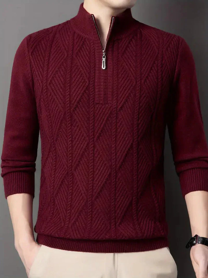 Brit und Boho | Der Everest Kabelstrickpullover mit Stehkragen