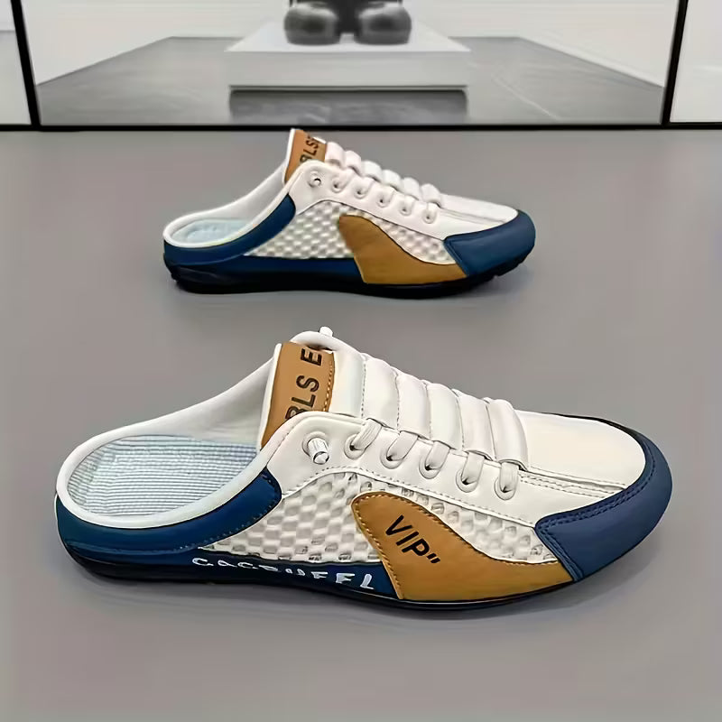 Herren Rückenfreie Farbblock Slip-On Sneaker