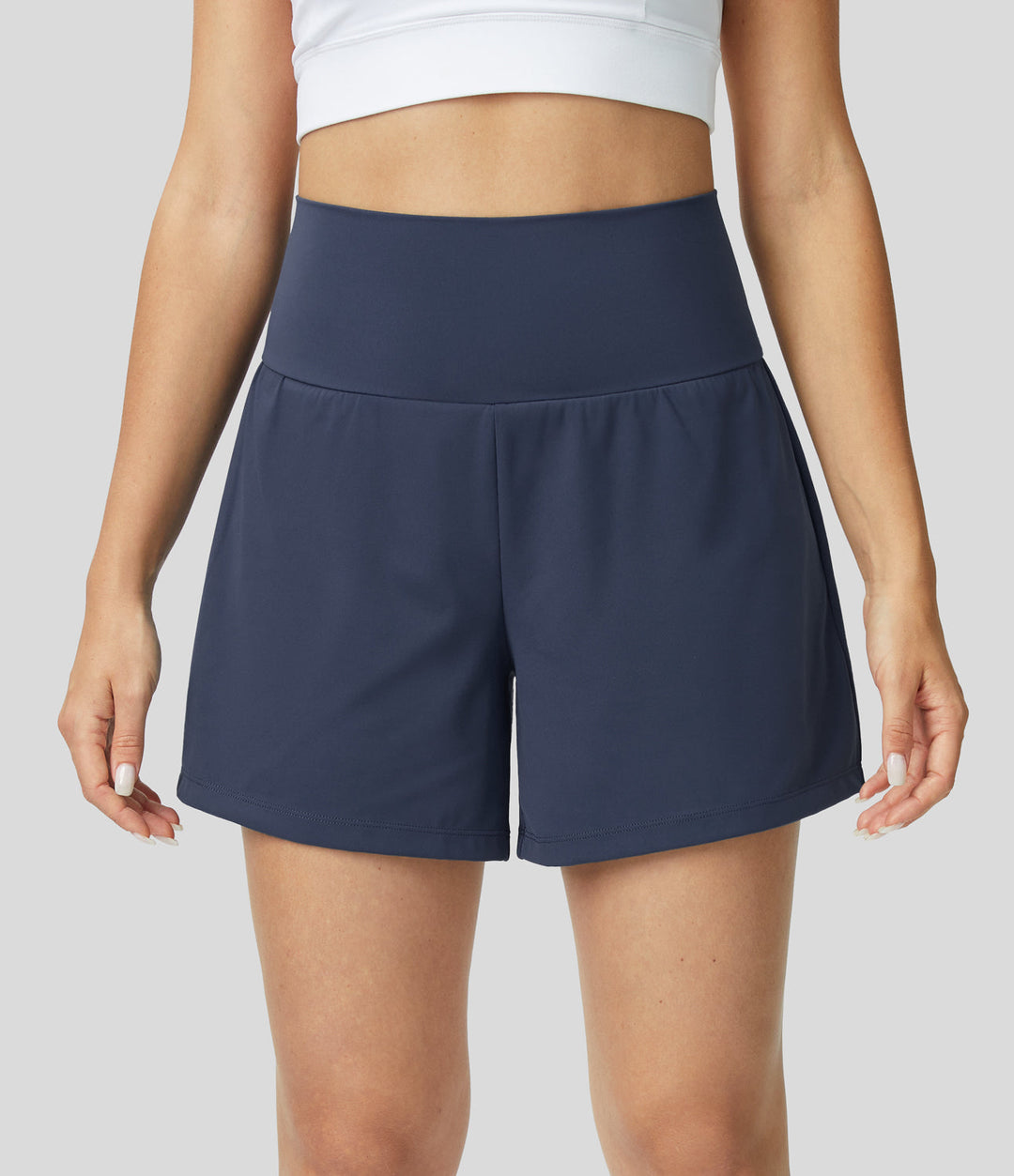 Luigia | 2 in 1 Yoga Shorts für Damen mit Hoher Taille und schmaler Passform