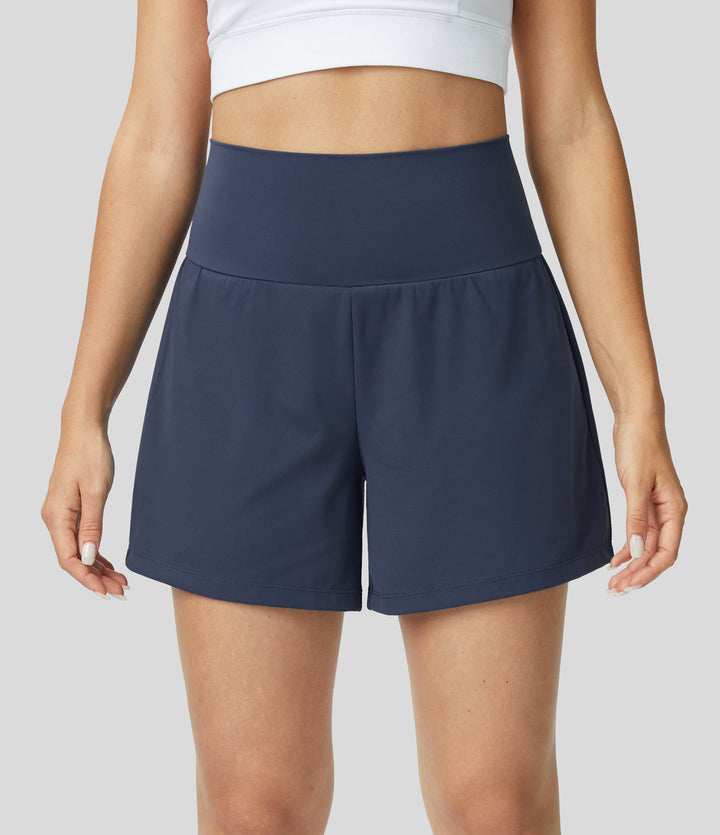 Luigia | 2 in 1 Yoga Shorts für Damen mit Hoher Taille und schmaler Passform