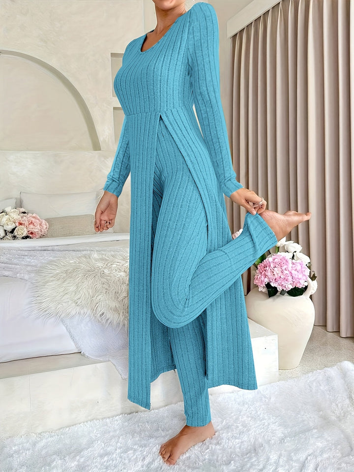 Aldea | Gemütliches Zwei-Teile Ribbed Lounge Set für Damen