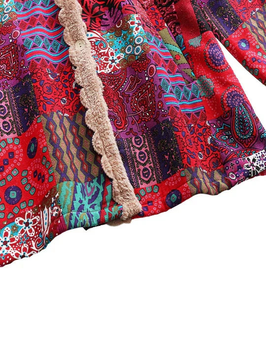 Remi | Bequeme Patchwork-Jacke für Damen mit Kapuze und langen Ärmeln