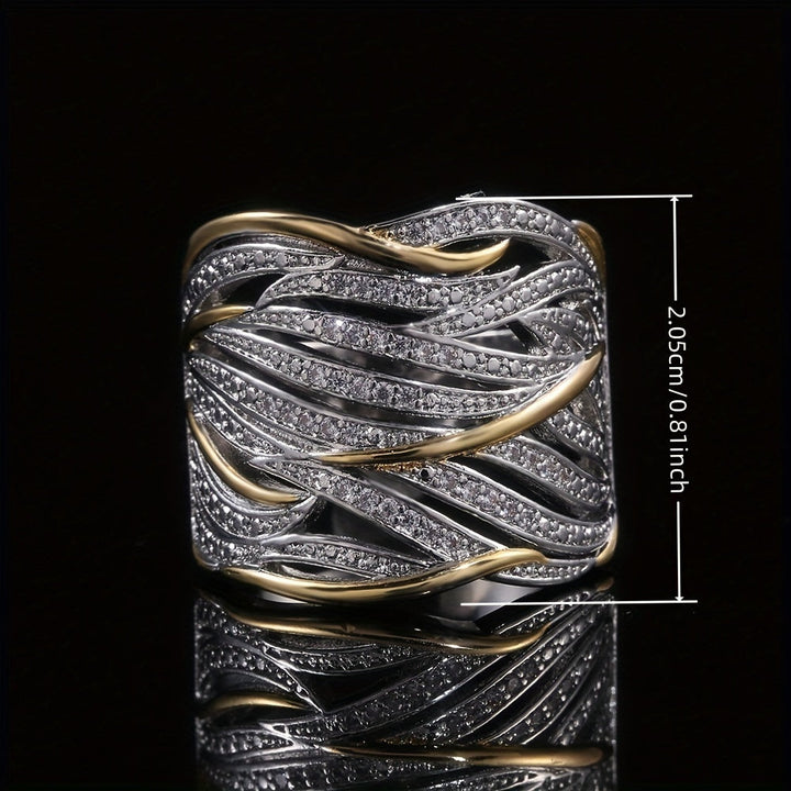 Eleganter mehrlagiger gedrehter Ring für Damen