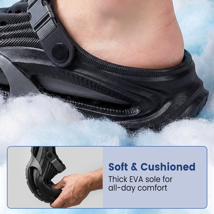 Herren Leichte 2-in-1 Sandalen | Rutschfest, Atmungsaktiver Komfort mit Dicke EVA-Sohle