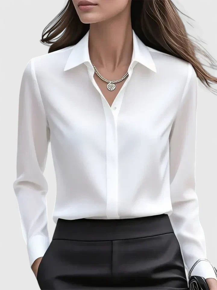 Ellen | Elegantes Button-Down-Oberteil für Damen mit langen Ärmeln