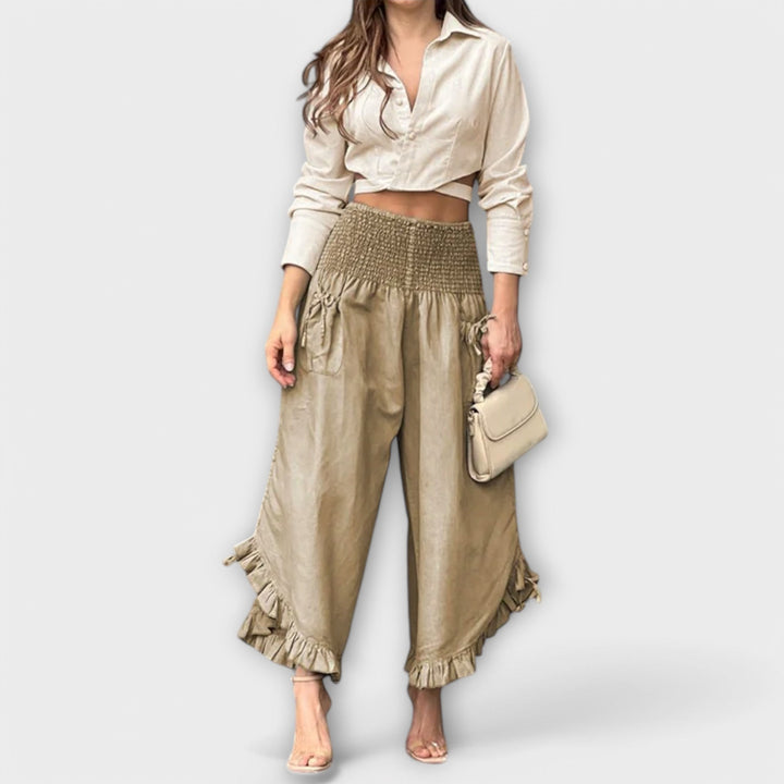 Janelle | Mühelos stilvolle Hosen für Damen mit eleganten Faltenakzenten