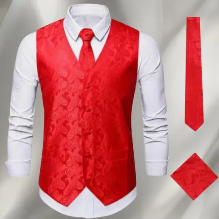 Axel | Vintage West | Stilvolle Ferien Weste für Herren mit langen Ärmeln