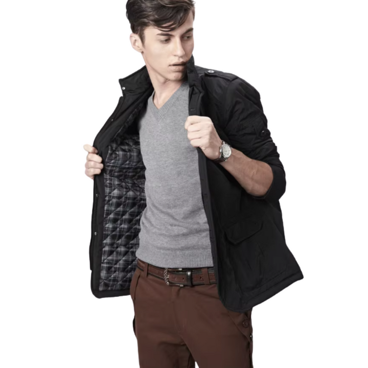 Elegante winddichte Jacke für Herren mit langen Ärmeln