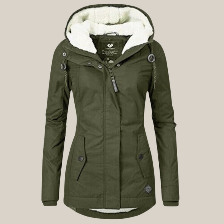 Jessica | Warm gefütterte Jacke für Damen mit Kapuze
