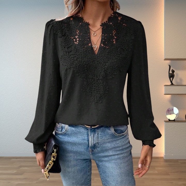 Colette | Leichte und Stilvolle Bluse mit langen Ärmeln
