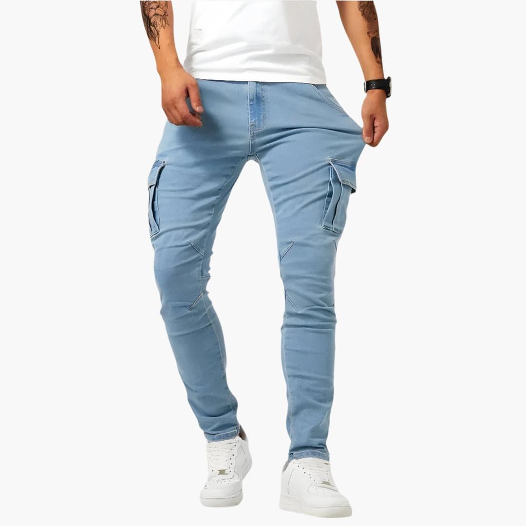 Samuel | Stretch Cargo-Hosen für Herren mit schmaler Passform und mittlerem Bund