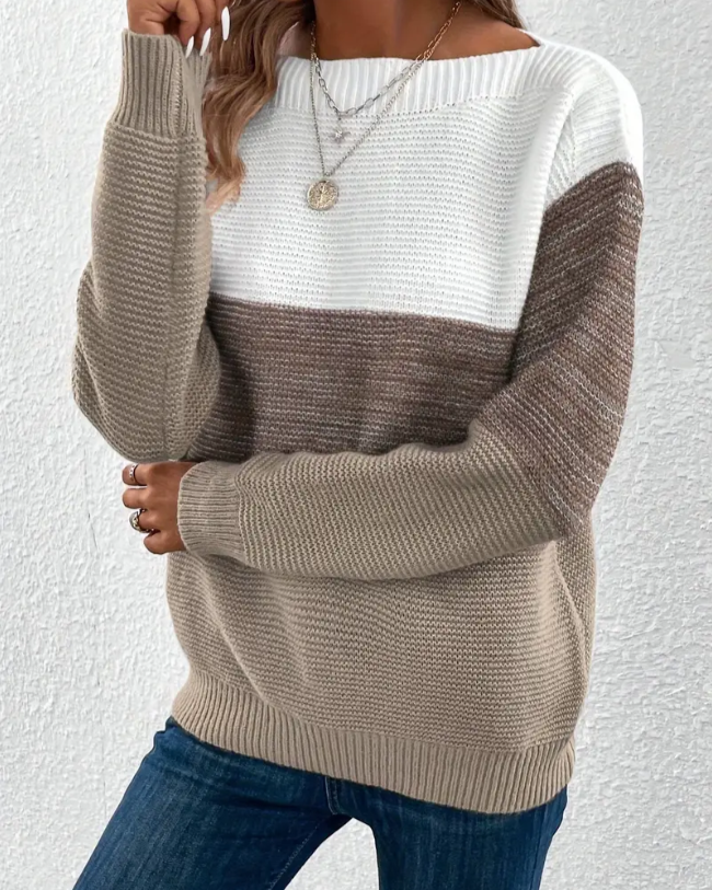 Grace | Der Langarmpullover für Damen mit Rundhalsausschnitt und langen Ärmeln