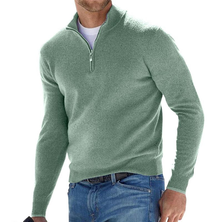 Erik | Premium-Pullover für Herren mit Reißverschluss und Stehkragen
