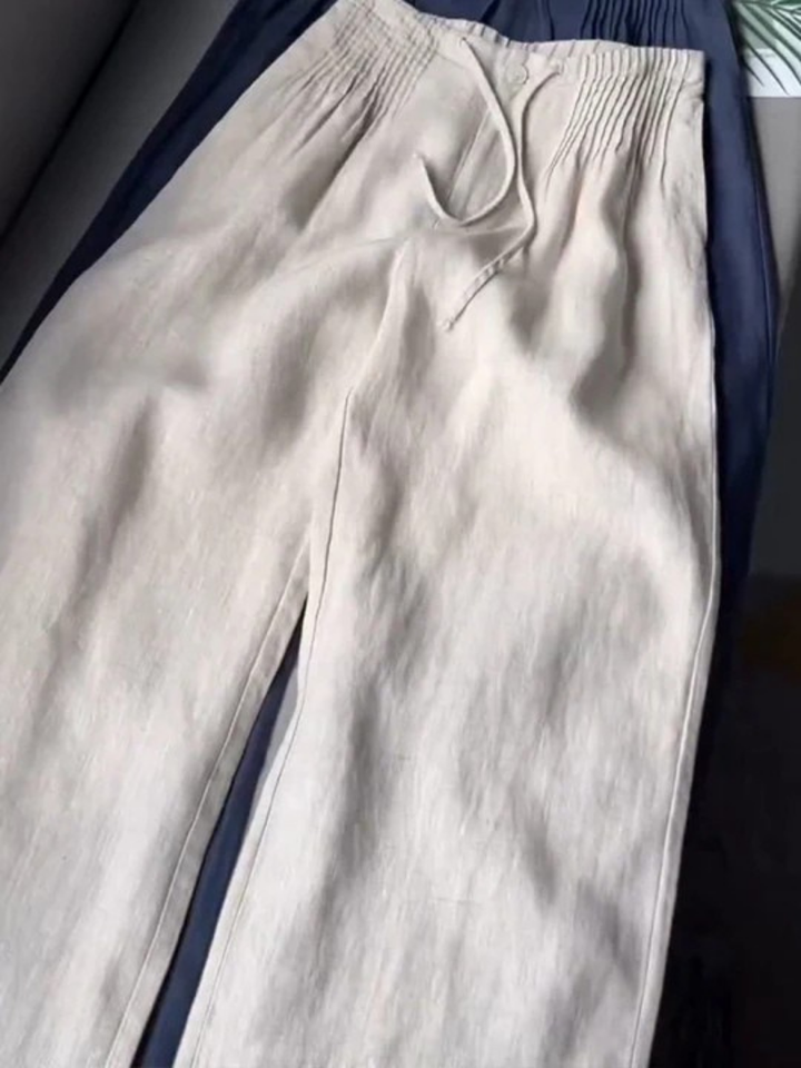 Camille | Mischung Weite Hose für Damen mit hohem Bund