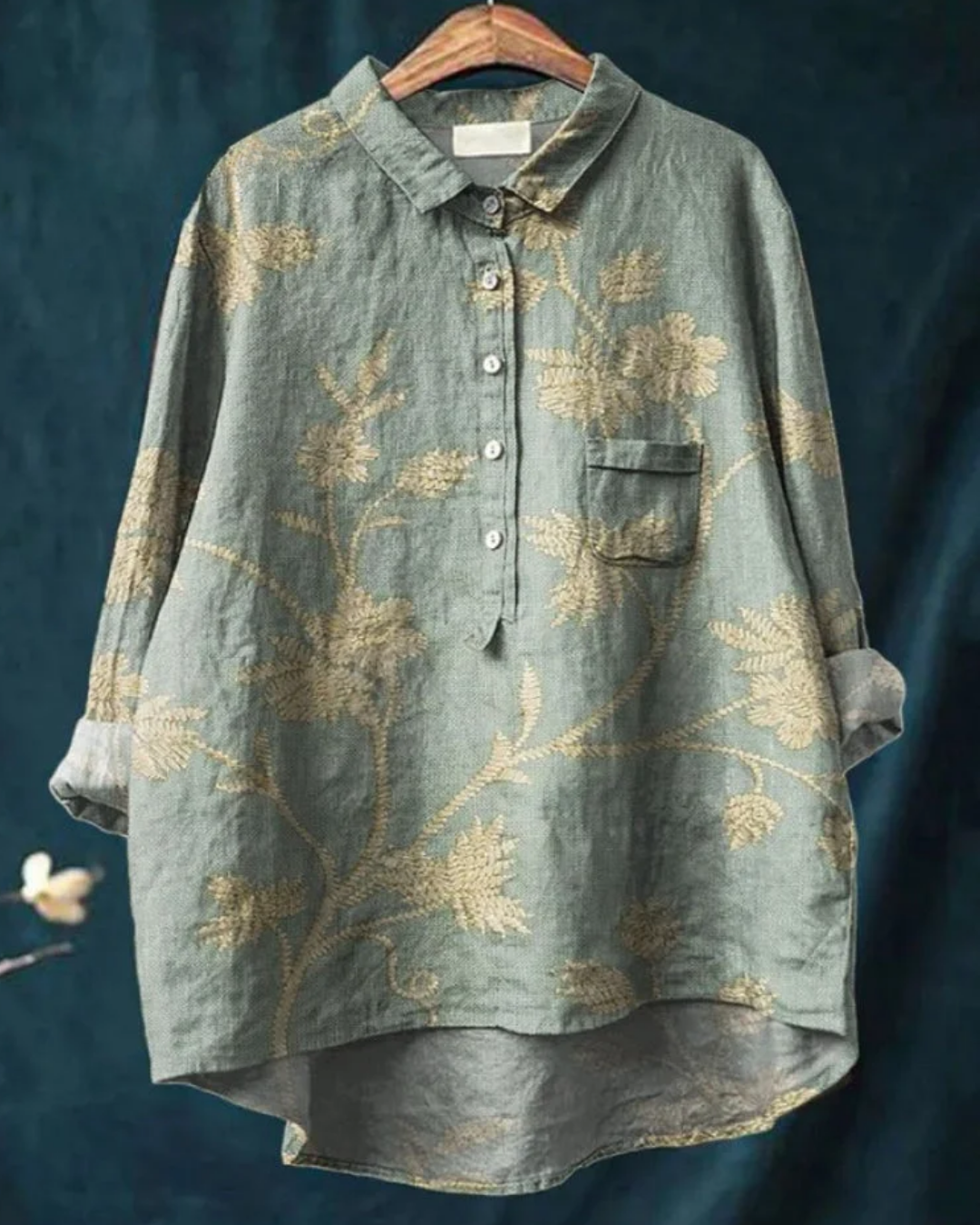 Jaclynn | Floral Shirt für Damen mit langen Ärmeln