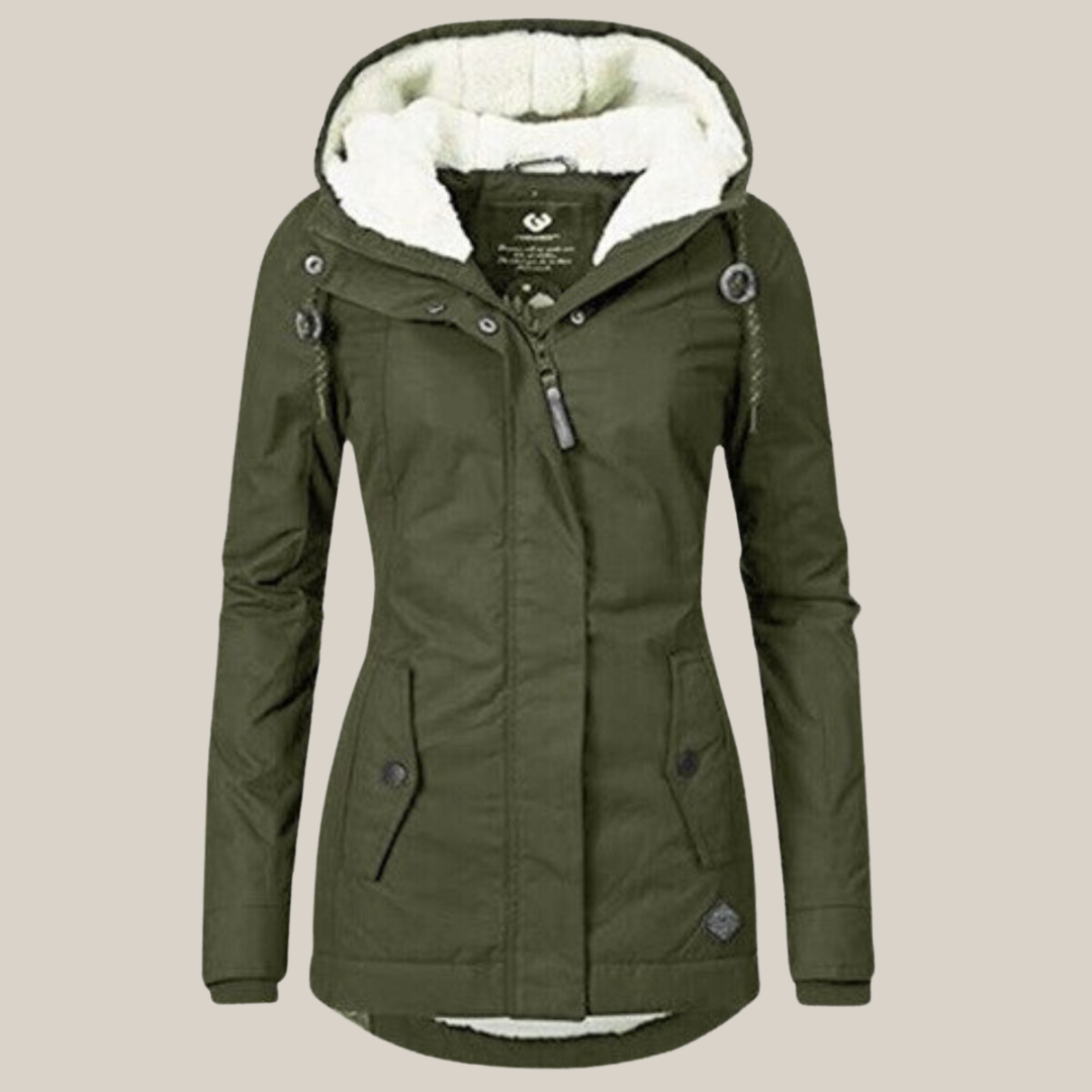 Jessica | Warm gefütterte Jacke für Damen mit Kapuze