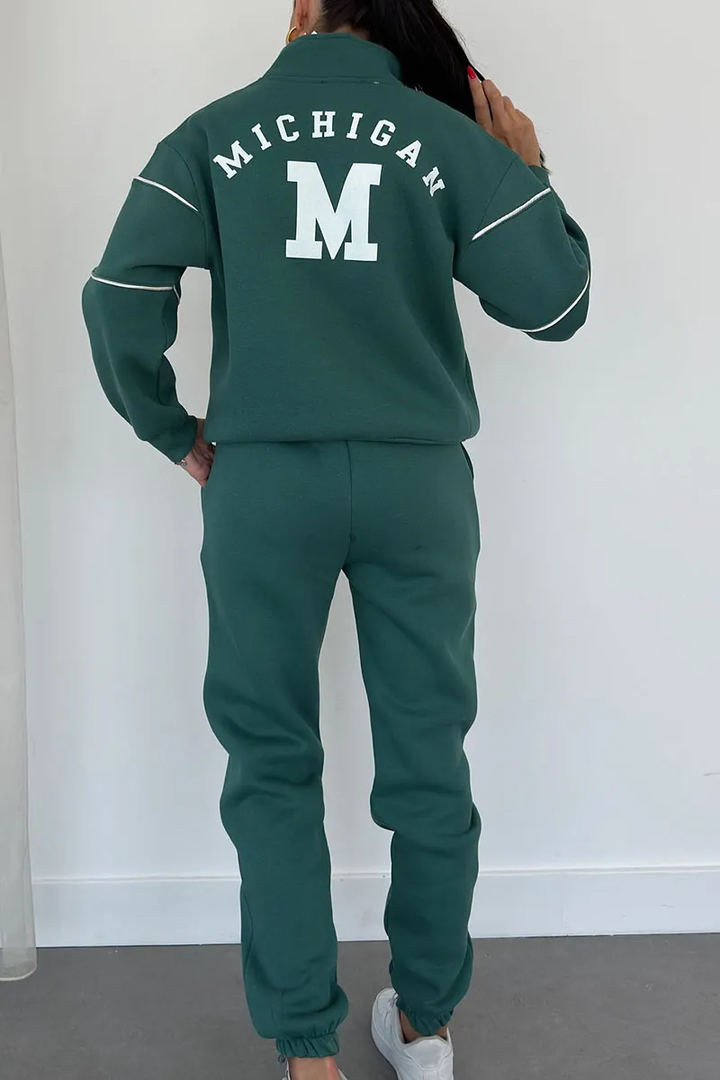 Michigan Zweiteiliges Set für Damen mit Rollkragen und langen Ärmeln