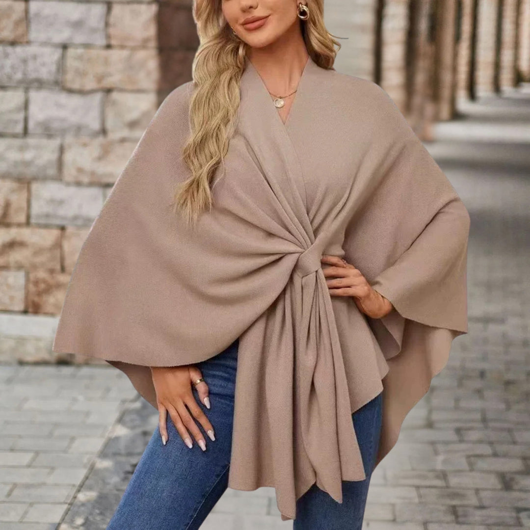 Lia | Schicker Poncho für Damen mit V-Ausschnitt