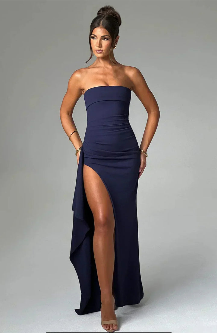 Stacy | Schulterfreies Maxikleid für Damen