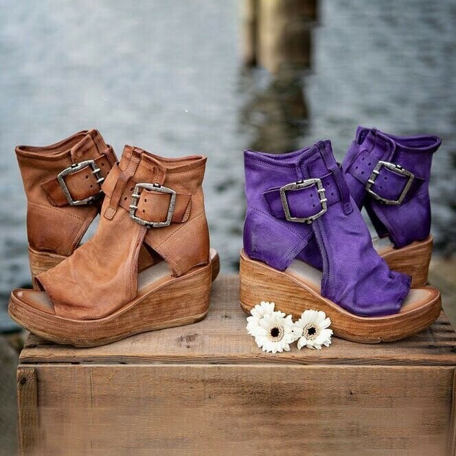 Ariana | Auffällige Keil-Sandalen für Damen mit mittelhohem Absatz