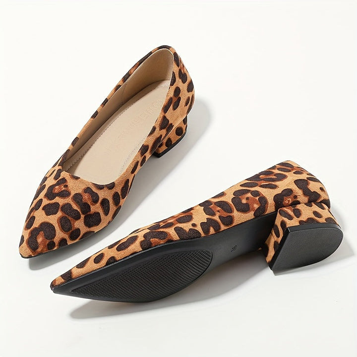 Dina | Leopardenmuster Spitz-Zeh High Heels Pumps für Damen