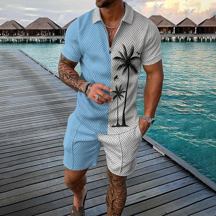 Nico | Kokospalmen Poloshirt- und Shorts-Set für Herren