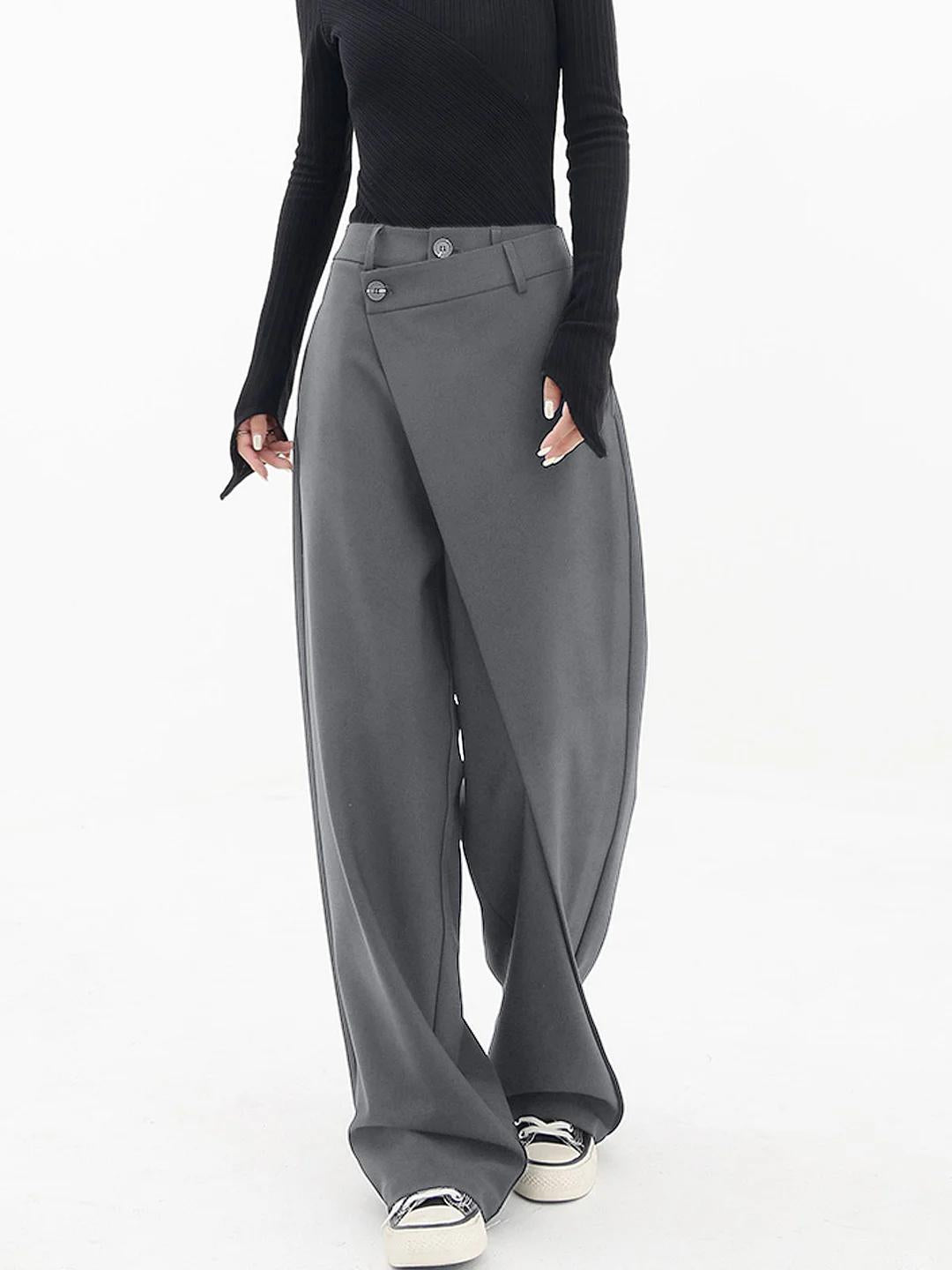 Sofia | Moderne Baggy Hose für Damen mit weiter Passform und hohem Bund