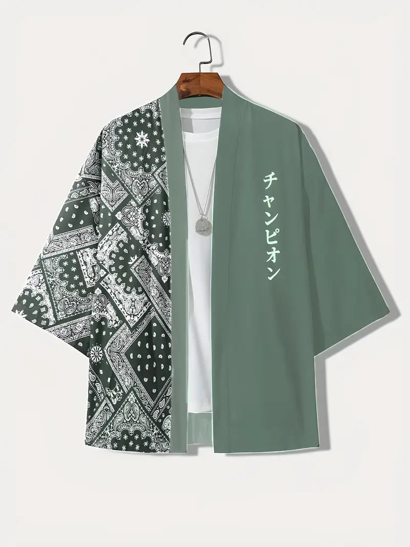 Aki | Leichter Kimono-Cardigan für Herren mit 3/4-Ärmeln