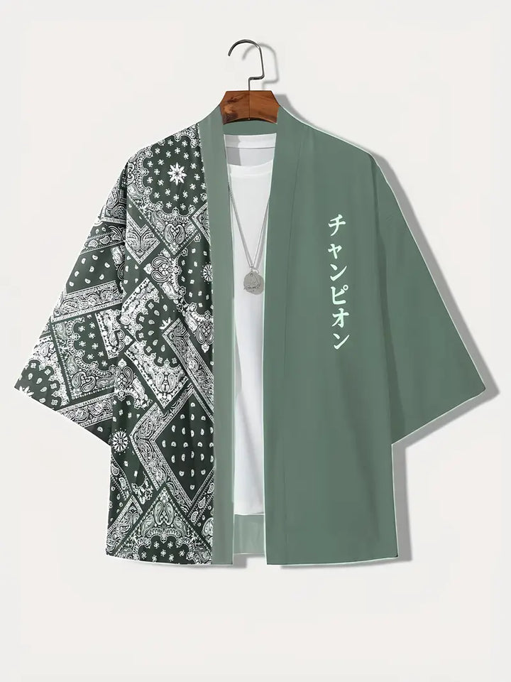 Aki | Leichter Kimono-Cardigan für Herren mit 3/4-Ärmeln