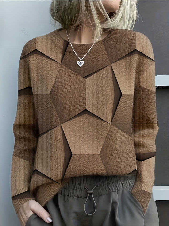 Sanae | Trendy Alltags-Pullover für Damen mit Rundhalsausschnitt und langen Ärmeln