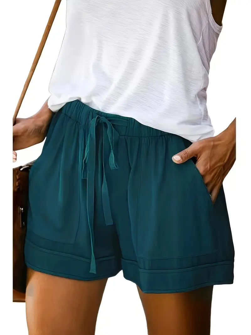 Denzel | Lässige Sommer-Shorts für Damen mit Kordelzug