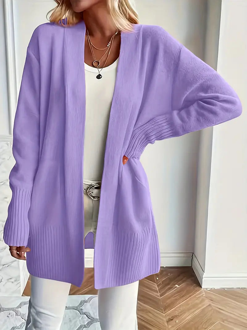 Flor | Gemütlicher Strickcardigan für Damen mit V-Ausschnitt und langen Ärmeln