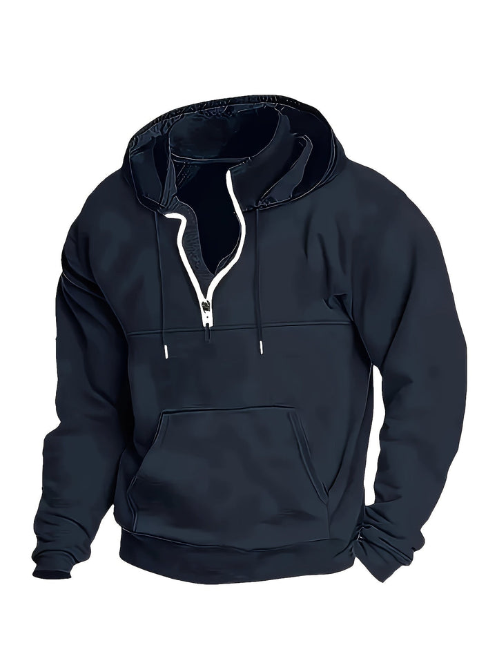 Tommie Herren Sweatshirt mit Reißverschluss, Kapuze und langen Ärmeln