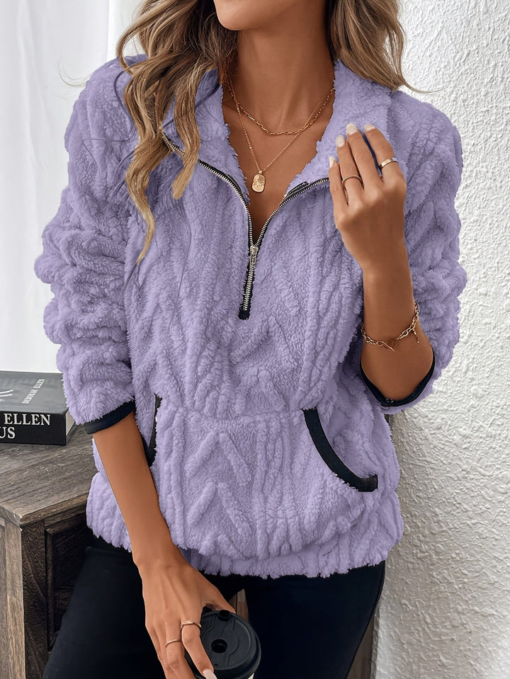 Nancy | Flauschiger Pullover für Damen mit Rundhalsausschnitt und langen Ärmeln