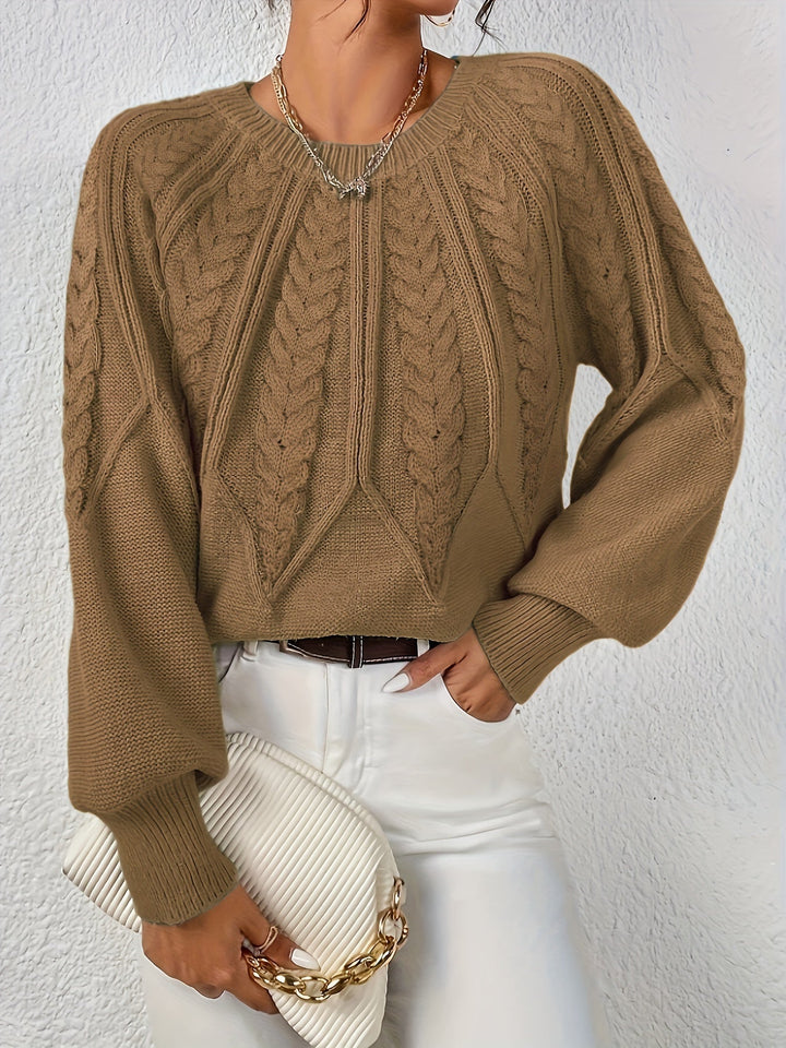Jane | Eleganter Pullover für Damen mit langen Ärmeln und Rundhalsausschnitt