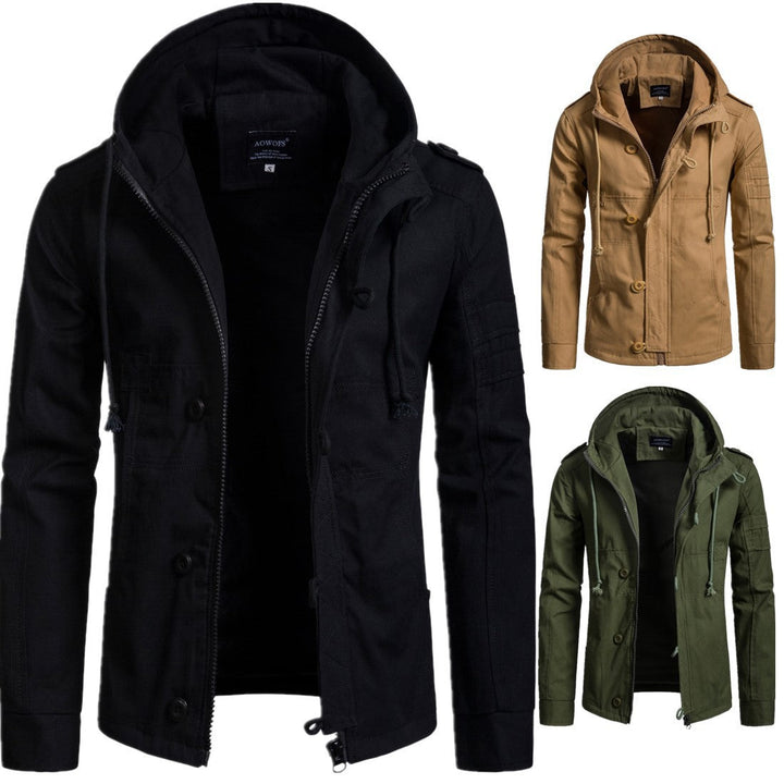 Herren Kapuzenjacke mit Taschen und Kordelzug