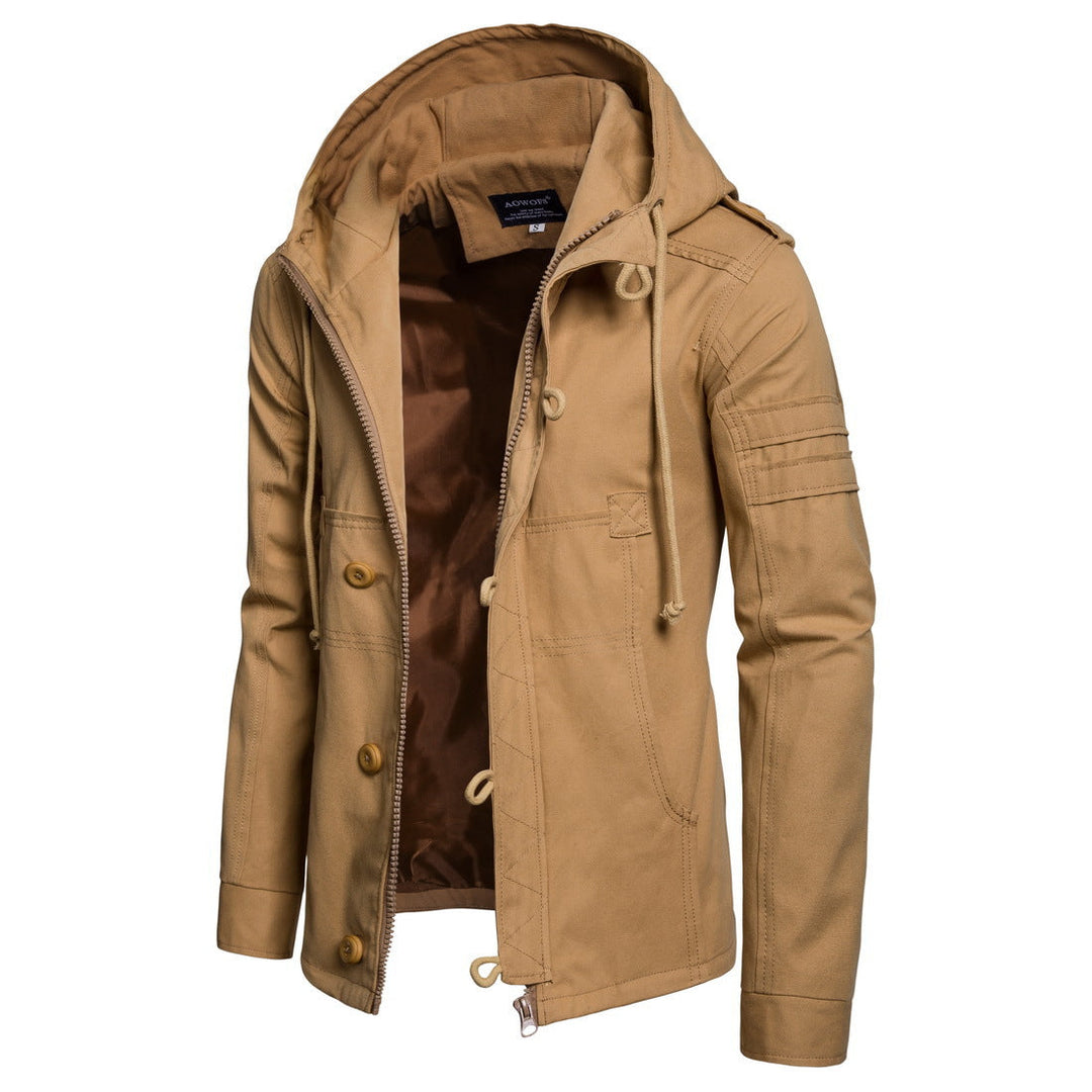 Herren Kapuzenjacke mit Taschen und Kordelzug