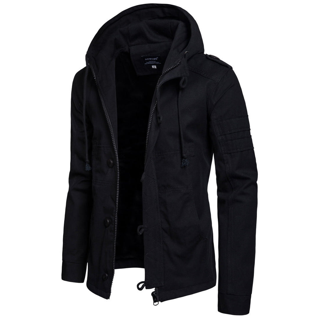 Herren Kapuzenjacke mit Taschen und Kordelzug