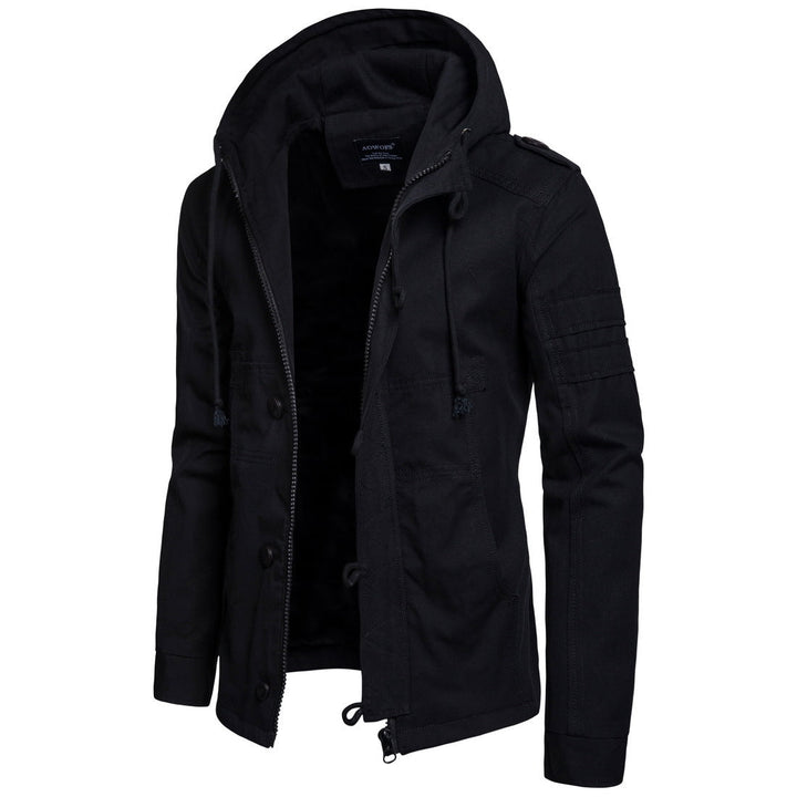 Herren Kapuzenjacke mit Taschen und Kordelzug