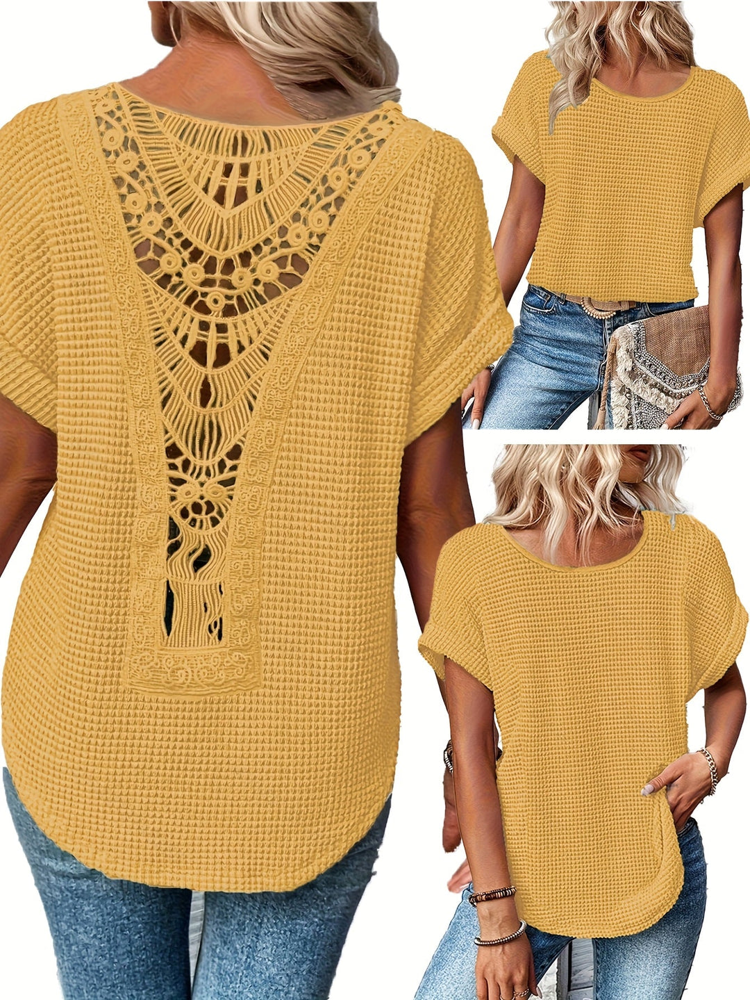 Oliv | Bequemes Rundhals-T-Shirt mit Rundhalsausschnitt