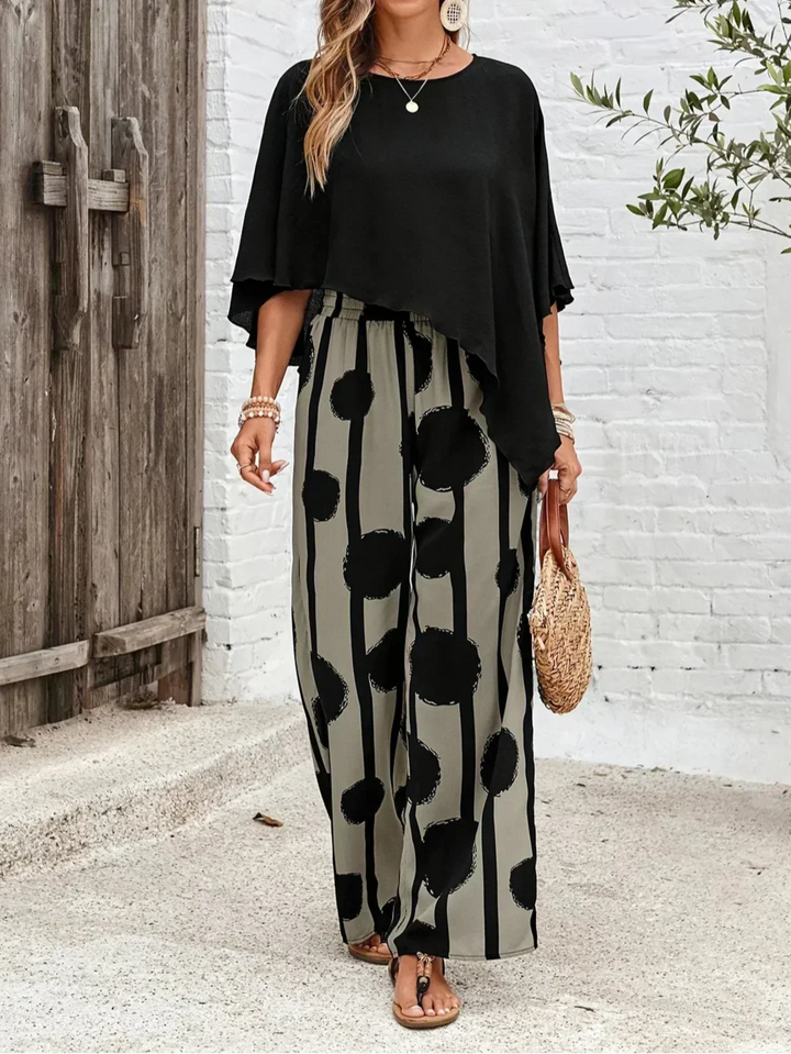 Sabria | Sommer Relaxed Set für Damen mit kurzen Ärmeln