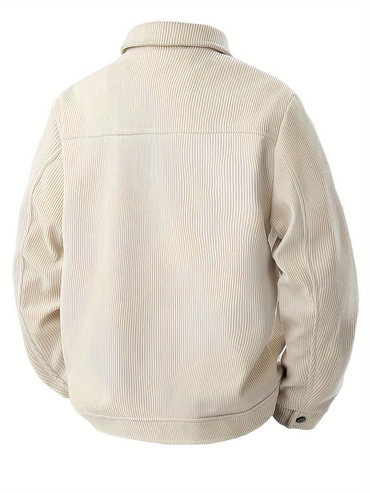 Elegante Cordjacke für Herren mit langen Ärmeln
