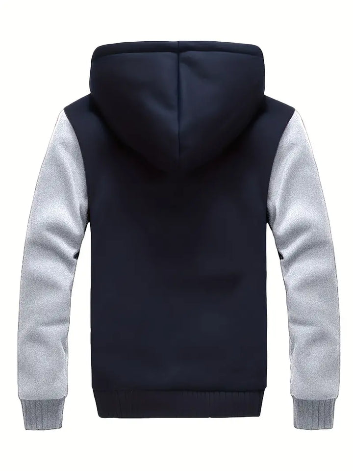 Noah | Warme Herren Jacke mit Kapuze und langen Ärmeln
