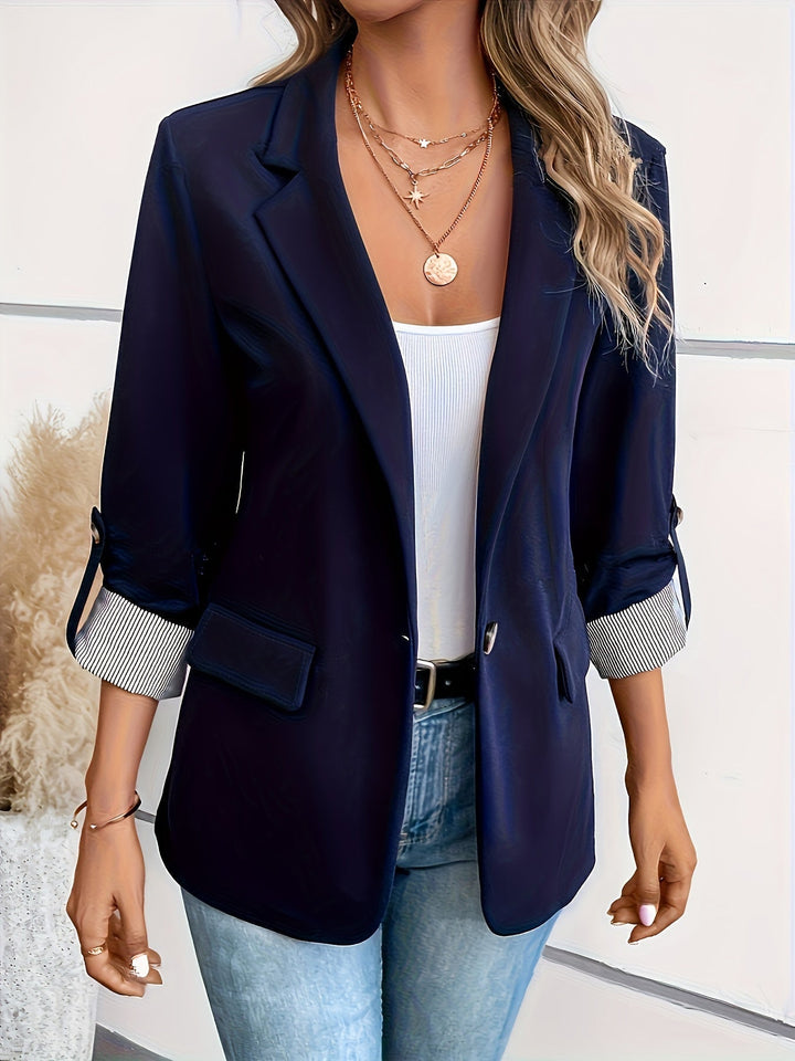 Jamie | Damen Stilvoller Blazer mit V-Ausschnitt und 3/4-Ärmeln