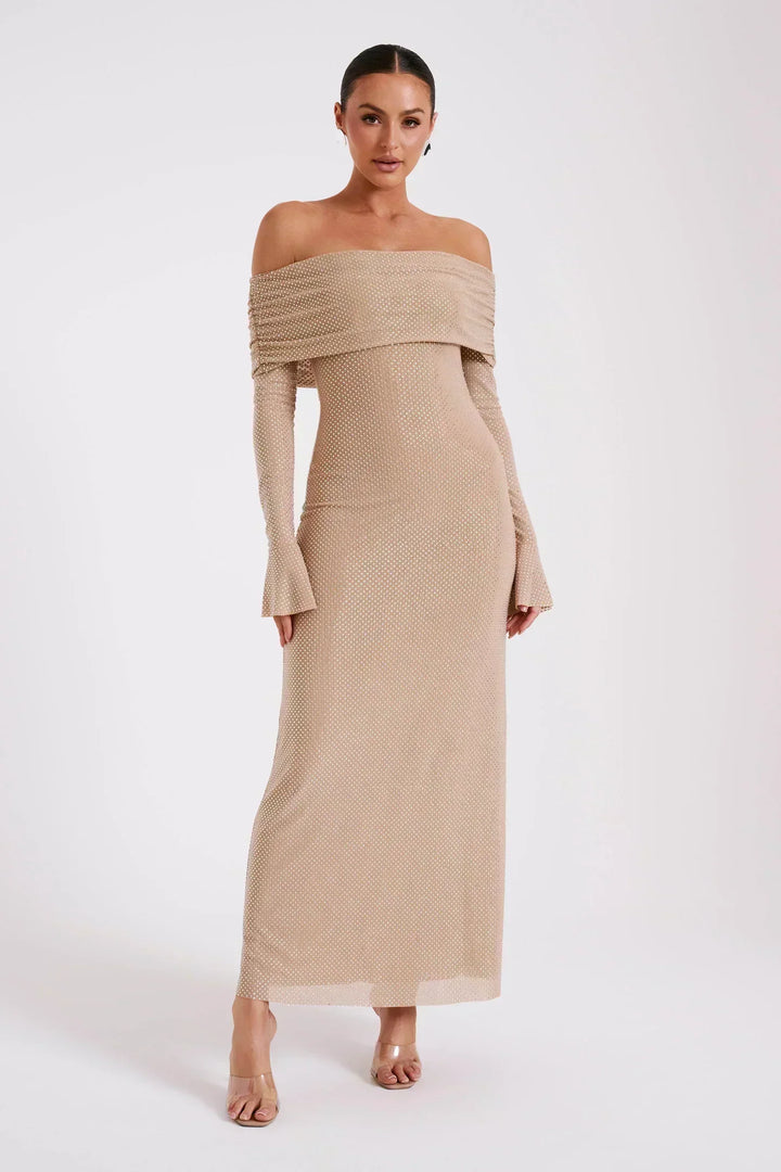 Astella | Paillettenkleid für Damen mit langen Ärmeln