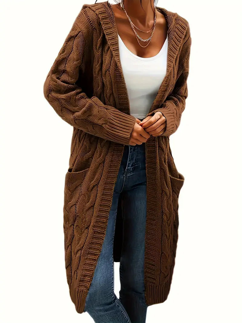 Navya | Damen Freizeit Cardigan mit V-Ausschnitt und langen Ärmeln