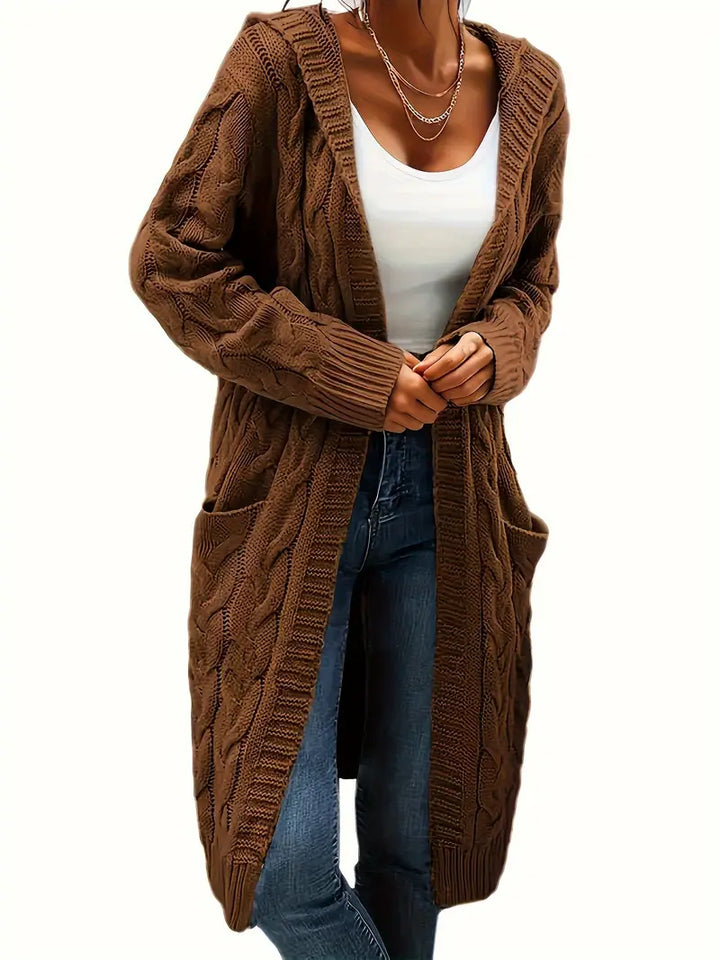 Navya | Damen Freizeit Cardigan mit V-Ausschnitt und langen Ärmeln