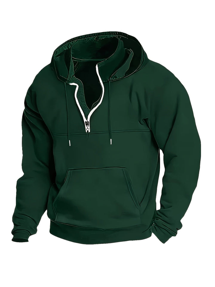 Tommie Herren Sweatshirt mit Reißverschluss, Kapuze und langen Ärmeln